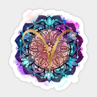 Aries Mandala Vibes Sticker